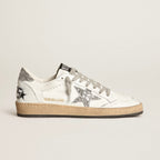 Golden Goose Ball Star in nappa with white star and glitter heel tab(Women's)