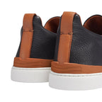 BLACK DEERSKIN TRIPLE STITCH™ SNEAKERS Black