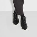 Zegna Triple Stitch leather sneakers BLACK SECONDSKIN TRIPLE STITCH