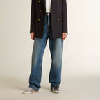 Golden Goose True-Star in silver sequins with black star and silver leather heel tab(Women's)