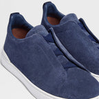 ZEGNA UTILITY BLUE SUEDE TRIPLE STITCH™ SNEAKERS
