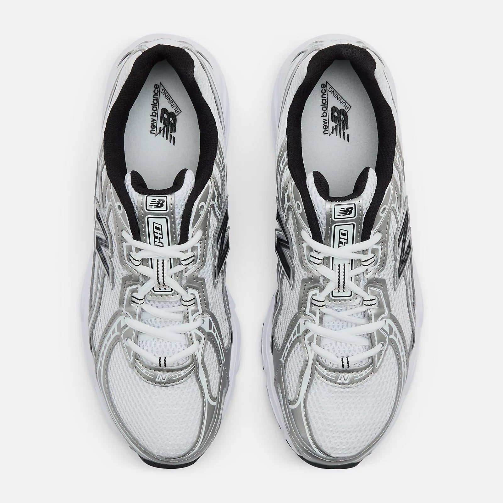 New balance 740 White with metallic silver and black